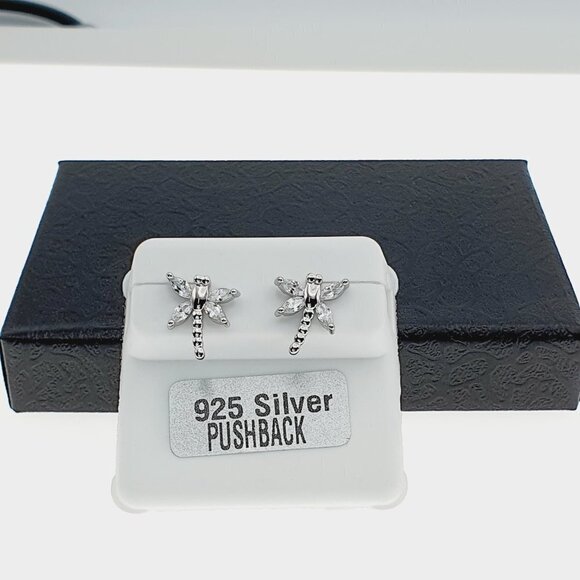 "925 sterling silver luxury CZ earrings for women/girls, Best for RJUS2218 - Picture 2 of 11